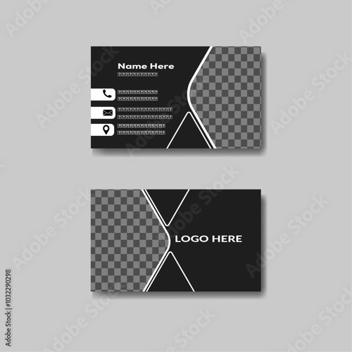 business card with simple and clean concept