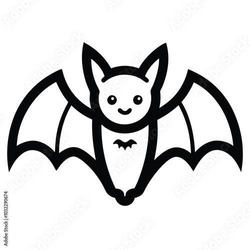 Solid color Vampire Bat animal vector design