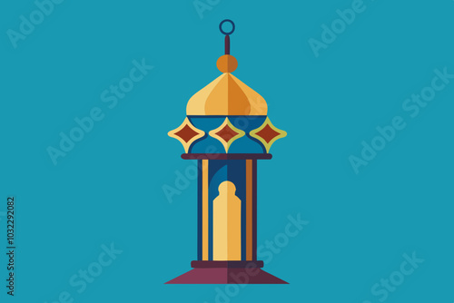  Intricate Arabic floor lamp. Intricate Islamic floor lamp vector illustration