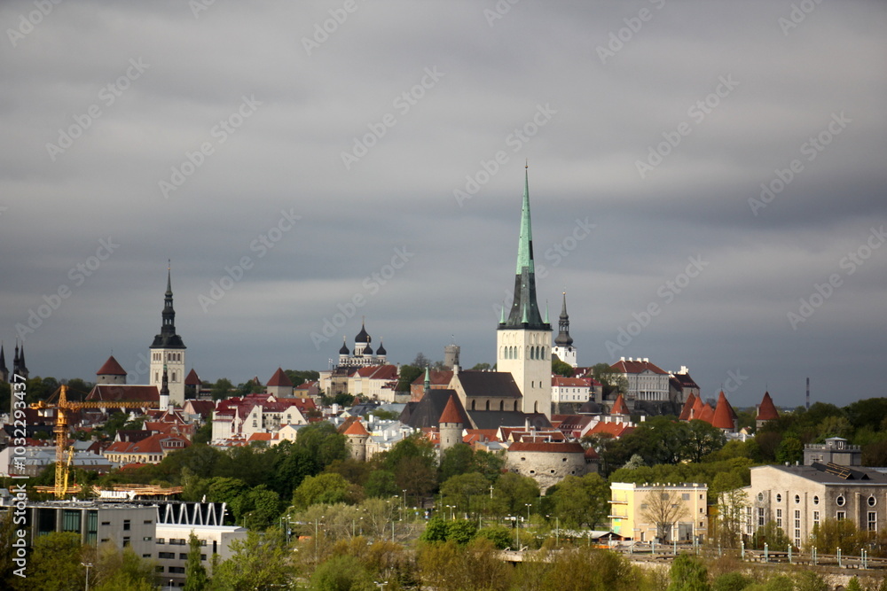 Tallinn Estonia 05 27 2022 . red tile roofs of Tallinn Tallinn Estonia 05 27 2022 . red tile roofs of Tallinn