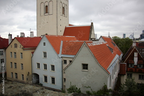 Tallinn Estonia 05 27 2022 . red tile roofs of Tallinn