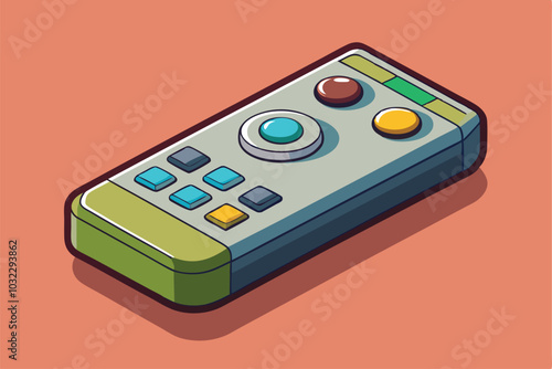 Remote Control watercolor clipart isolate on solid background.