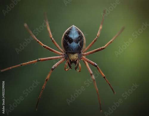 there is a spider that is sitting on the web. photo