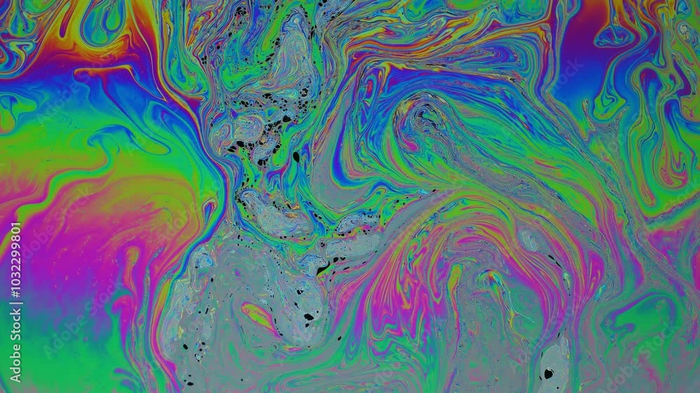 Rainbow texture of soap bubbles in motion Rainbow texture of soap bubbles in motion