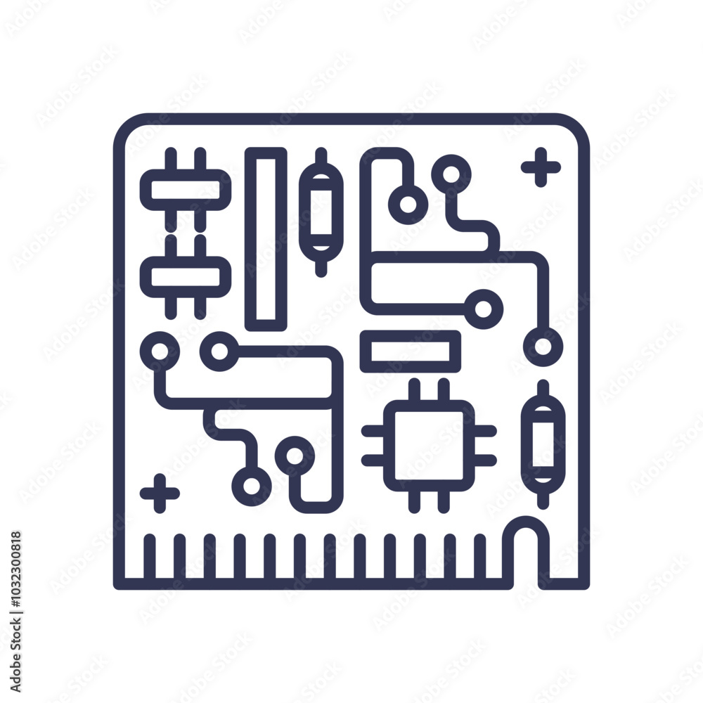 Circuit board illustration symbolizing digital connectivity and technology. Circuit board illustration symbolizing digital connectivity and technology.
