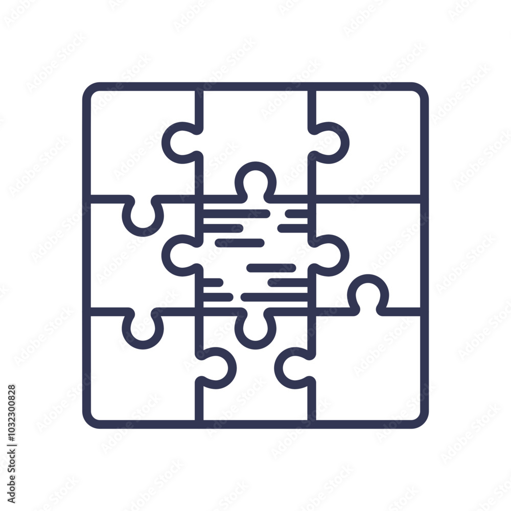 Puzzle pieces symbolize fit and integration, representing unity and problem-solving. Puzzle pieces symbolize fit and integration, representing unity and problem-solving.