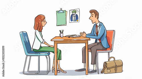 Professional Job Applicant Interview in Office Setting