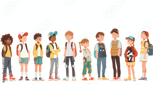 Children's Play Pretend Like Adults - Mixed Media Flat Vector Isolated Illustration