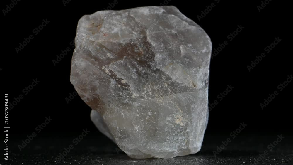 Fluorite (fluorspar) sample rotating slowly against a black background [ Fluorite (fluorspar) sample rotating slowly against a black background [