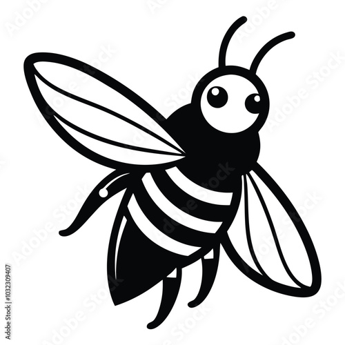 Solid color Vestal Cuckoo Bumblebee animal vector design