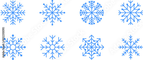 Snowflake icon. Snowflake shape. Christmas Vector image