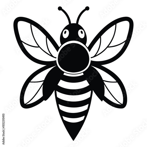 Solid color Vestal Cuckoo Bumblebee animal vector design