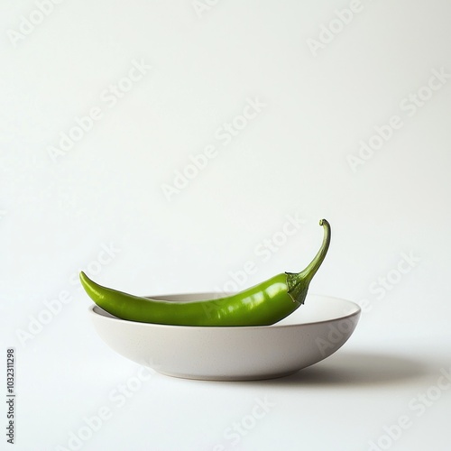 Minimalist Green Chili in a Bowl