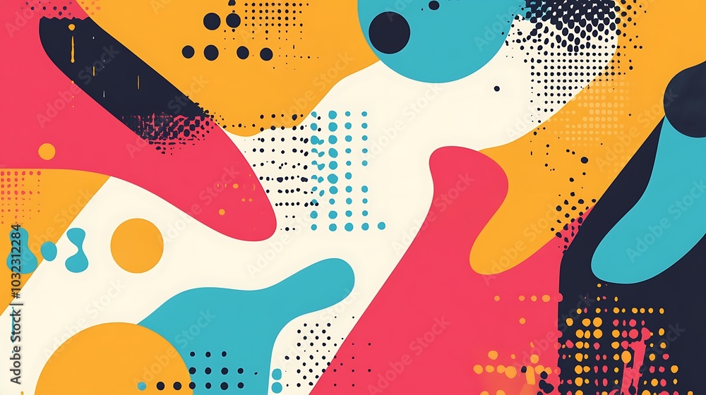 Fototapeta premium Abstract background with colorful shapes and textures.