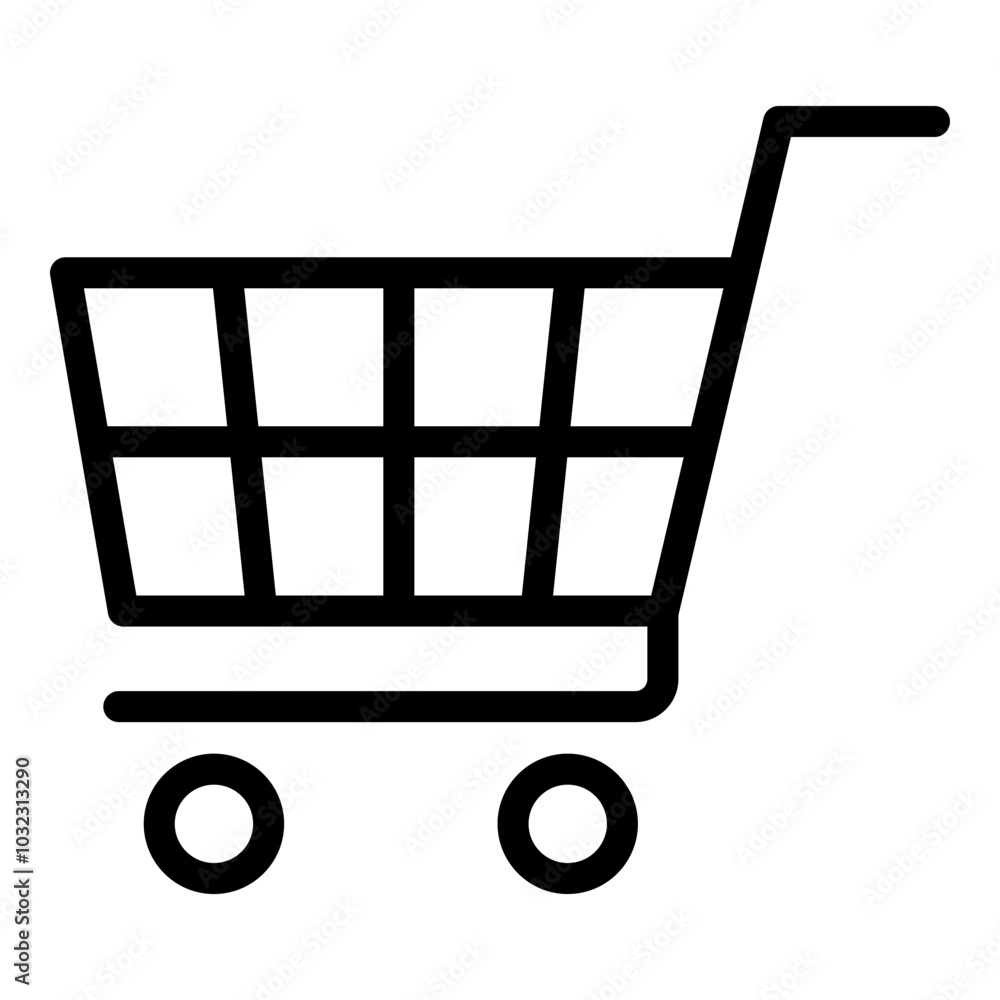 Shopping cart icon. Vector line icon Shopping cart icon. Vector line icon