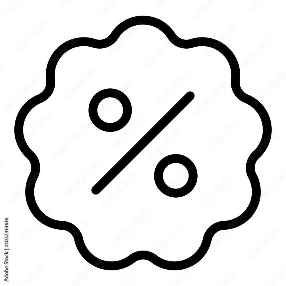 Discount icon. Vector line icon Discount icon. Vector line icon