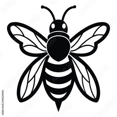 Solid color Vestal Cuckoo Bumblebee animal vector design