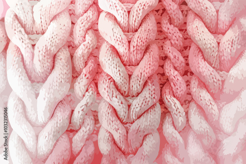 Knitted Fabric Background Single Clipart Isolated