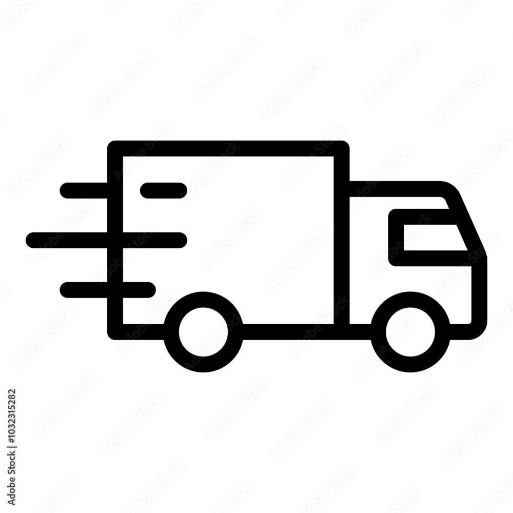 Fast delivery icon. Vector line icon Fast delivery icon. Vector line icon