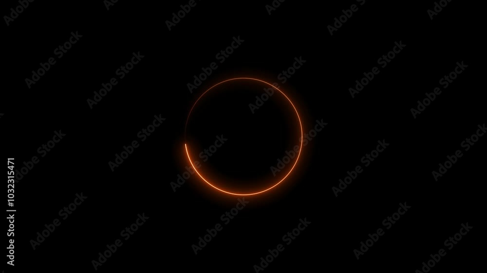 loading icon neon bright animation red color circle. storage pie chart on black background. loading icon neon bright animation red color circle. storage pie chart on black background.
