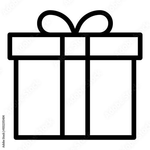 Gift icon. Vector line icon