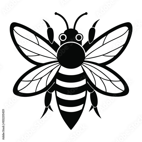 Solid color Vestal Cuckoo Bumblebee animal vector design