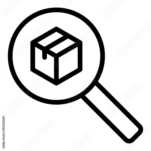 Search product icon. Vector line icon