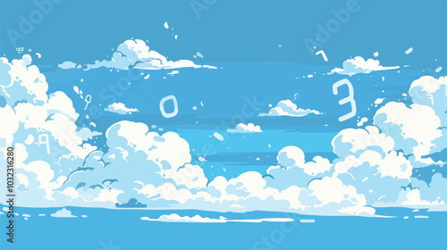 Binary Code Cloud Inscriptions Art