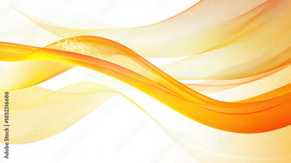 Abstract yellow and orange flowing waves with soft gradient background Generative AI Abstract yellow and orange flowing waves with soft gradient background Generative AI