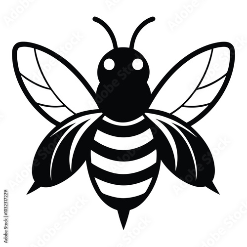 Solid color Vestal Cuckoo Bumblebee animal vector design