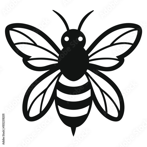 Solid color Vestal Cuckoo Bumblebee animal vector design