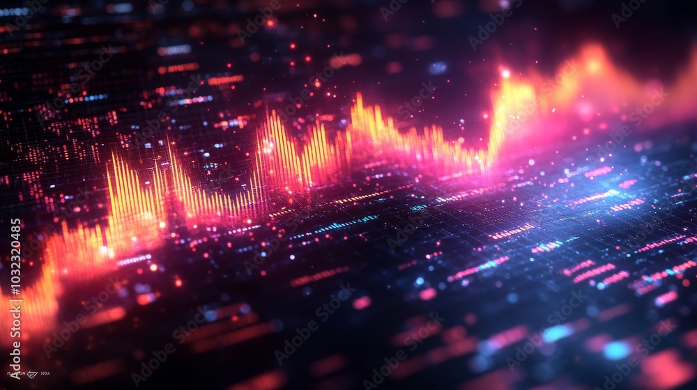 An abstract digital network with glowing lines and dots. An abstract digital network with glowing lines and dots.