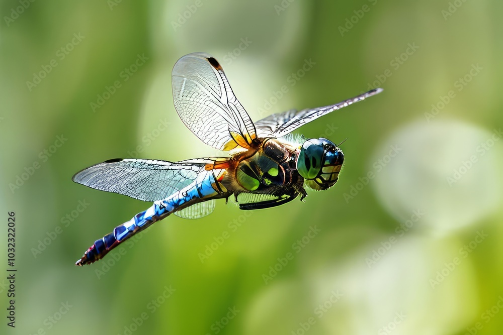 dragonfly in mid flight dragonfly in mid flight
