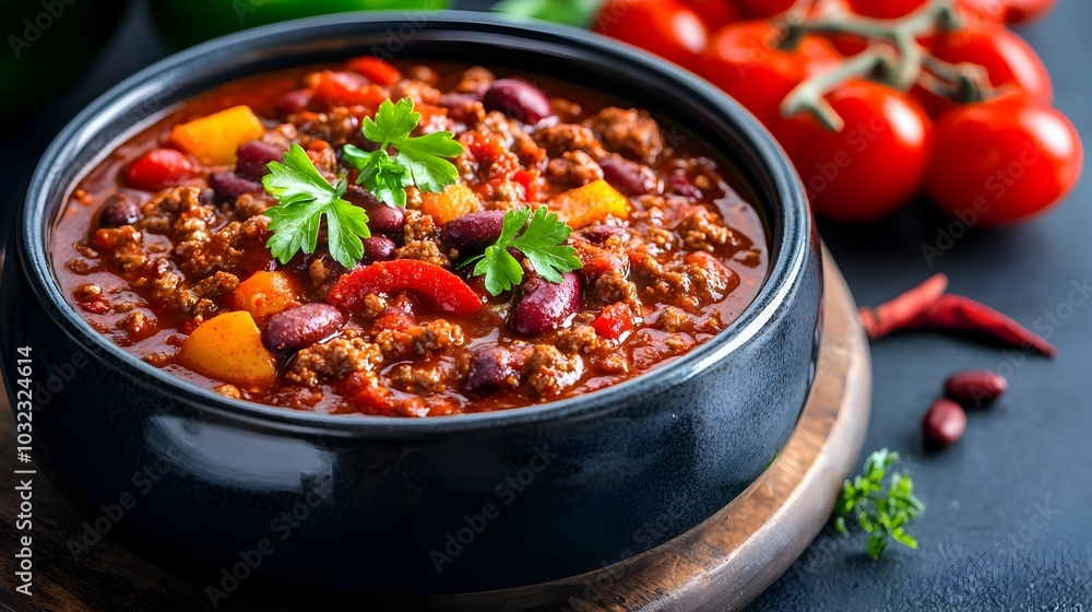 A slow cooker filled with a hearty comforting vegetable chili dish that s simmering with a blend of savory spices beans and fresh vegetables for a nourishing and flavorful meal A slow cooker filled with a hearty comforting vegetable chili dish that s simmering with a blend of savory spices beans and fresh vegetables for a nourishing and flavorful meal