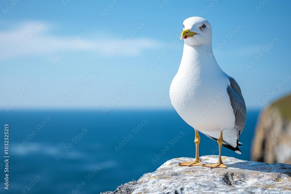 seagull over sea and blue sky , isolated on white background, , free space text, copy space, copy space for text, seagull over sea and blue sky , isolated on white background, , free space text, copy space, copy space for text,