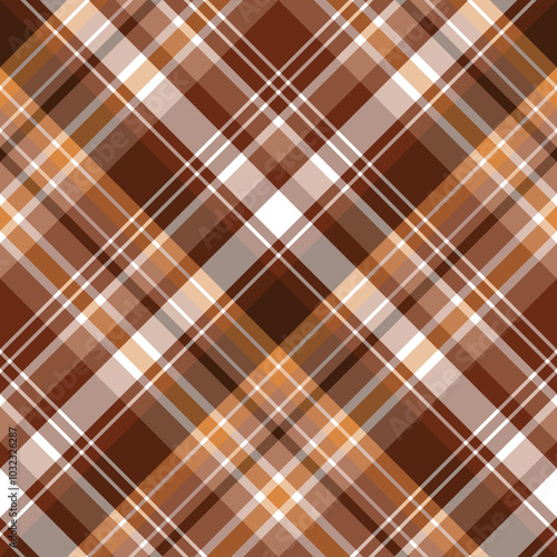 Seamless pattern in magical brown colors for plaid, fabric, textile, clothes, tablecloth and other things. Vector image. 2