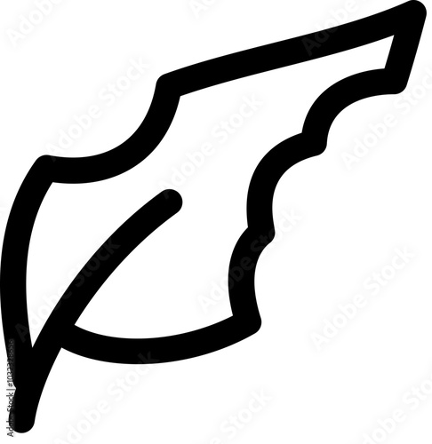 damage leaf line icon
