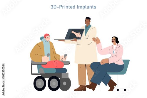 Patient Centric Care. Flat Vector Illustration