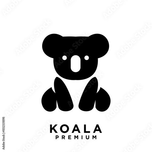 koala black logo icon design vector simple