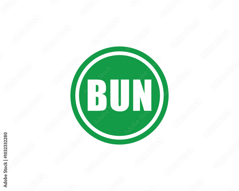 BUN logo design vector template. BUN BUN logo design vector template. BUN