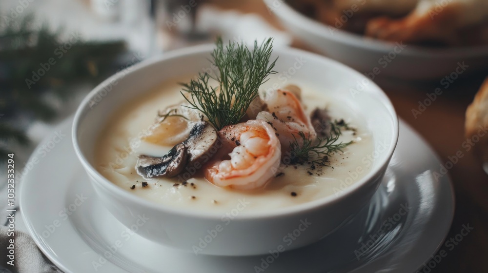 Creamy Seafood Soup with Shrimp and Herbs Creamy Seafood Soup with Shrimp and Herbs