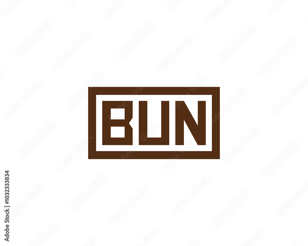 BUN logo design vector template. BUN BUN logo design vector template. BUN