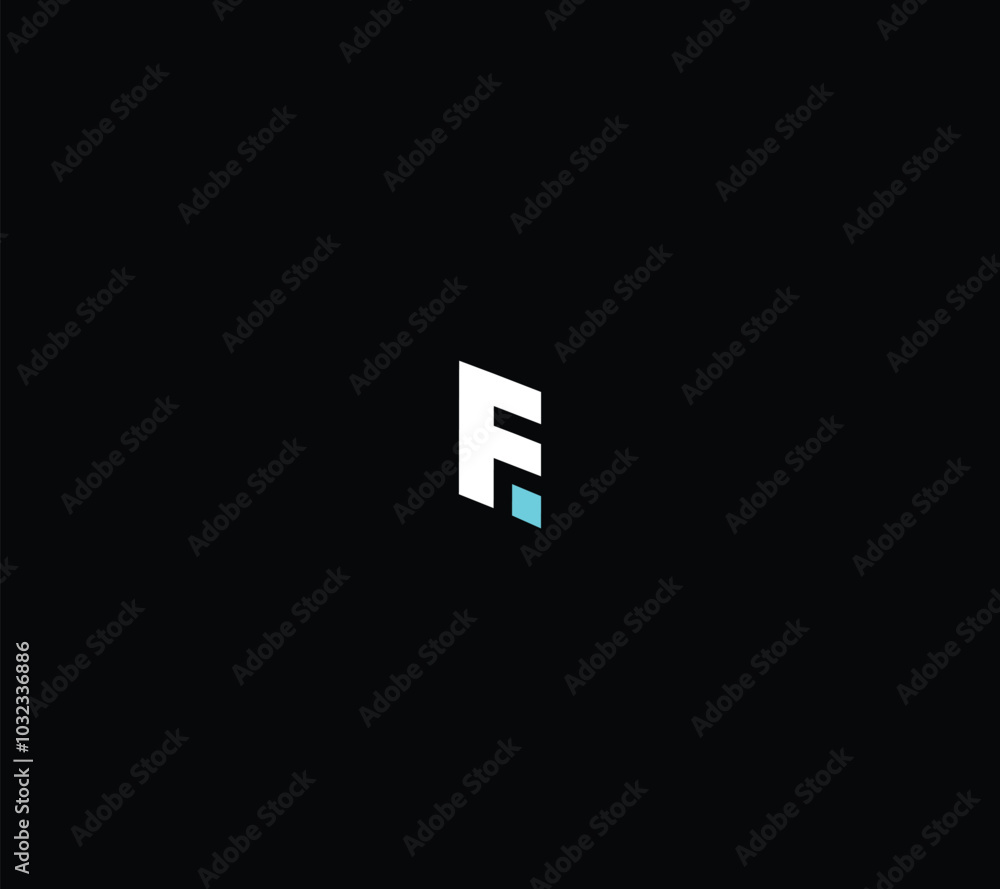 Bold letter EF or FE dot logo design with black background. Bold letter EF or FE dot logo design with black background.