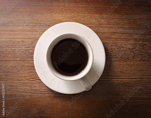 Mug Coffee on wooden work table