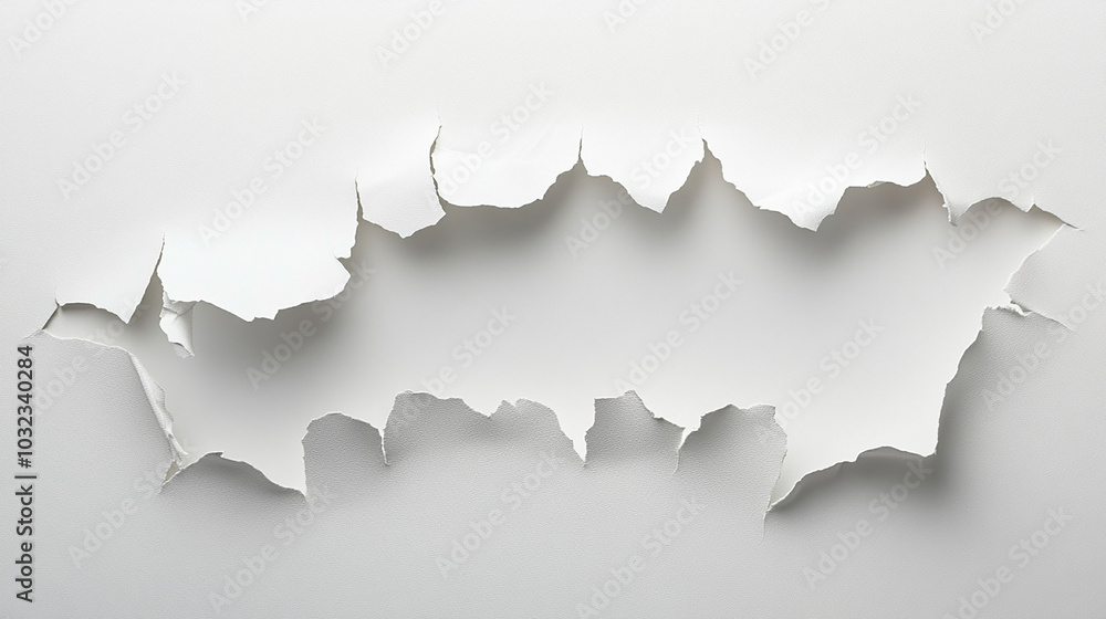 Torn paper with jagged edges, minimal and detailed Torn paper with jagged edges, minimal and detailed