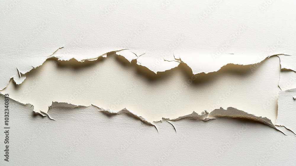 Torn paper with jagged edges, minimal and detailed Torn paper with jagged edges, minimal and detailed