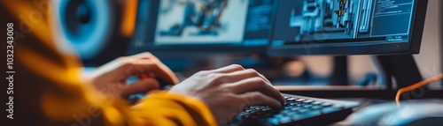 Hands Typing on Keyboard De...
