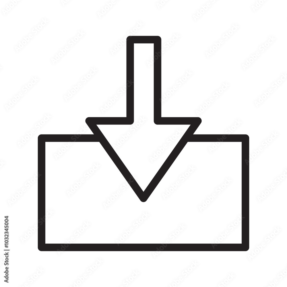 Download icon vector illustration on the white background. Download icon vector illustration on the white background.