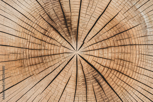 Wooden surface reveals intricate grain patterns and natural imperfections