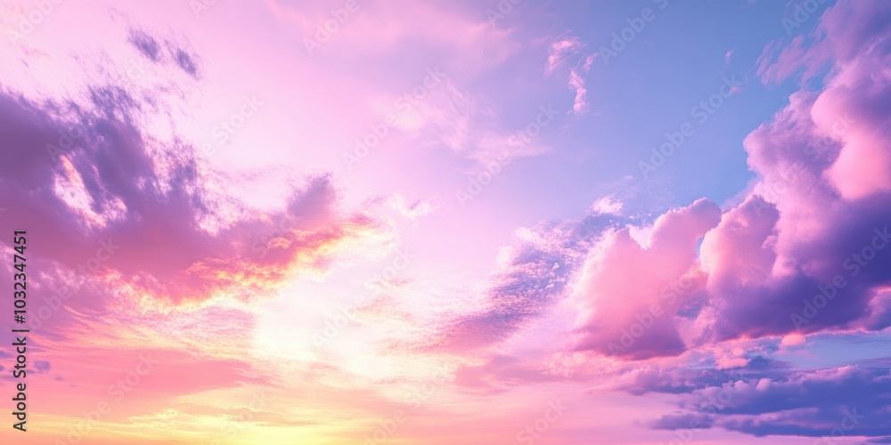 Pink and purple clouds at sunset. Pink and purple clouds at sunset.